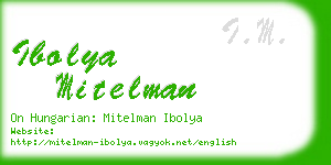 ibolya mitelman business card